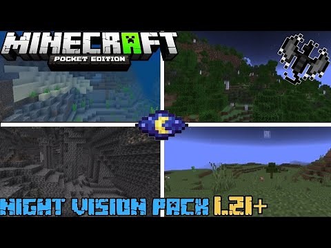 Night Vision Pack For Minecraft PE 1.21+🔥🔥| Night Vision Resource Pack For MCPE | PS Gamer (RTX)