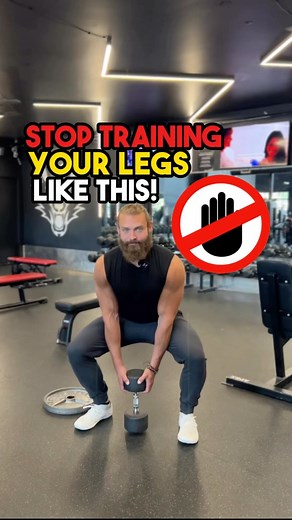 Jake - Lifestyle Coach on Instagram: "❌Stop training your legs like this! . ❗️This variation of a squat is very limiting to how much weight you can do and the ROM, if you’re limited with DBs, these would be your top 3 exercises👇 . 1️⃣Heel elevated Goblet squats: By elevating those heels it allows us to take away some restrictions of mobility from the ankle, allowing us to get that full depth, full knee and hip flexion = glutes/quads. . 2️⃣Stiff-legged deadlifts, this will be a beauty for glutes