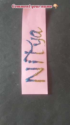 Name with glitter ✨️#shortsvideo #nameart #calligraphy