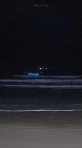 1.1M views · 9.3K reactions | Registro feito na noite do dia 04, na praia da ribanceira em Imbituba mostra cores fluorescentes nas ondas do mar. Enganou-se quem pensou que o brilho vinha de reflexo da lua, ou até mesmo pelo sol. O fenômeno é chamado de bioluminescência, e é causado por pequenos seres marinhos. Créditos: @sc.trilha @luan_machado_oliveira | UaaaU | Facebook