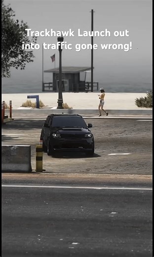 Jeep Trackhawk crash into 2 cars!! #trx #ram #srt #srt8 #trackhawk #dodge #1000hp #hellcat #fastcar | Game Over