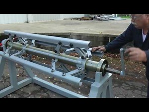 Manual decoiler machine. Uncoiler designed to hold and decoil sheet materials from the coils.