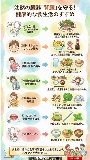 【10秒で健康】沈黙の臓器 見逃さないで！腎臓からの7つのSOSサインと回復させる最強の食事法