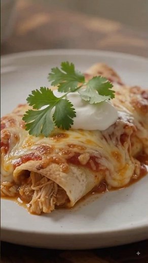 Chicken Enchiladas 🌯🧀 | Cheesy & Baked to Perfection
