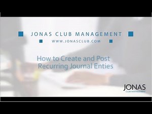General Ledger - How to Create and Post Recurring Journal Entries