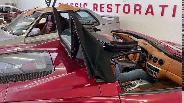 11 reactions | Watching the convertible top on the 2001 Ferrari 360 F1 Spider. You could sell tickets! | Farland Classic Restoration | Facebook