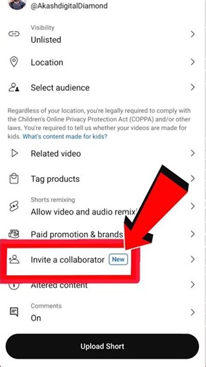 Note :- NEW UPDATE 🤯 invite a collaborator youtube kya hai #shorts #youtubeshorts