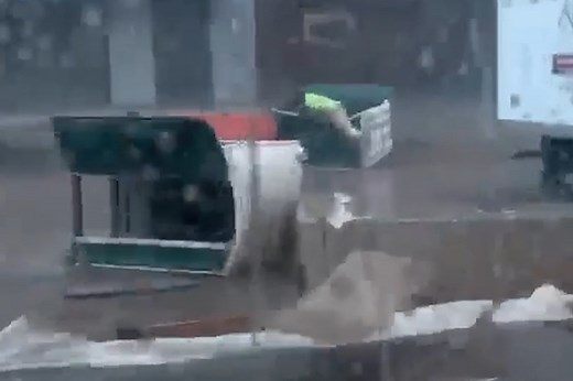 Worker gets swept away in porta-potty