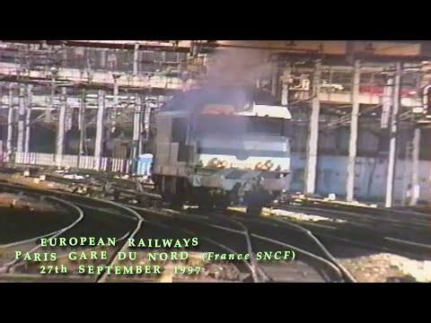 European Railways in the 1990s Paris Gare Du Nord (France SNCF) on 27th September 1997