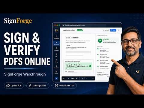 SignForge Product Walkthrough: E-Signatures, Templates & Audit Trails