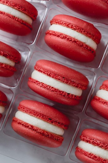 Red Velvet Macarons