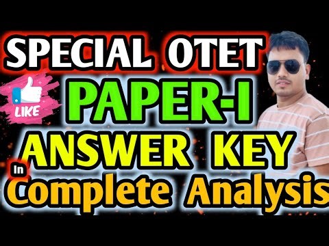 ANSWER KEY Paper -1 💯💯 Special OTET 2025