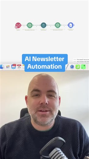 🤖 This AI automation for newsletter writing is a massive time saver. #ai #entrepreneur cc:aiavalanche | The AI Mastery
