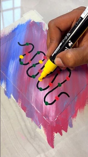 Creative Christmas Tree 🎨 Acrylic Painting with Paint Marker