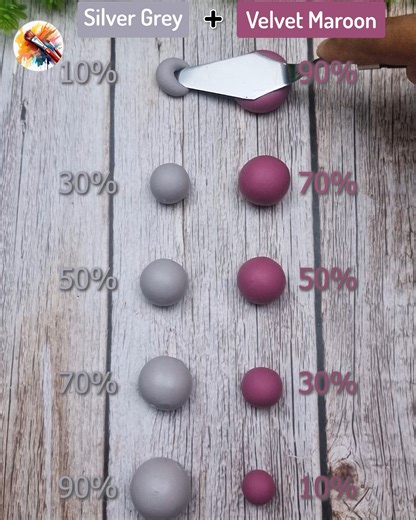 7.1K views · 62 reactions | Silver Grey Vs Velvet Maroon Satisfying color mixing Clay #Satisfying #crafts #Christmas #clay #asmr #Shorts | Painting Concept | Facebook