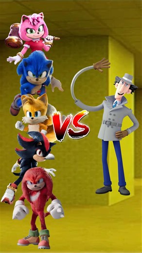 Epic Crossover Battle! Sonic Members VS Inspector Gadget🔥 #sonic #inspectorgadget #shorts