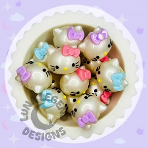 Glitter Cat Head Bead – Cute Cartoon Character Bead for DIY Pens, Keychains, Jewelry & Crafts – 1pc - Etsy