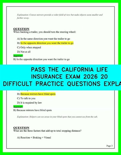 2026 California Life Insurance Exam: 20 Hardest Practice Questions To Pass The First Time