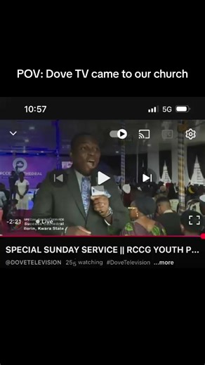 POV: Dove TV came to our church to cover our today’s service init #rccg #rccgworldwide #yp17 #dovetv #fyp