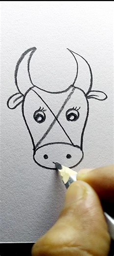 59K views · 424 reactions | Step by step cow face drawing | Easy drawing for kids | Facebook