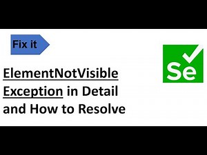 How to handle element not visible exception in selenium