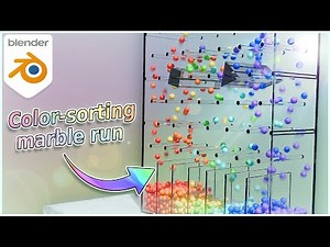 Tutorial: How to Create this SATISFYING Rainbow Marble Run Animation in Blender!