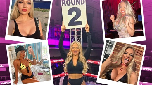 I'm a boxing ring girl.. it can be really awkward - it's not just holding a card