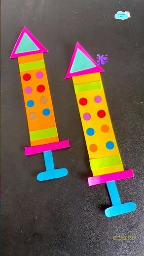 Holi Craft for Preschoolers 🌈 DIY Pichkari Art for Kids #holi #holi2026 #craft #easycraft #viral