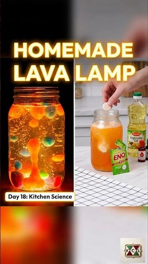 Homemade Lava Lamp with Oil, Water & Eno | Easy Kitchen Science Experiment for Kids