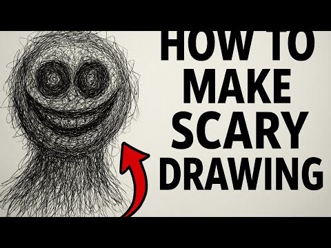 How to make scary drawing (easy) tutorial