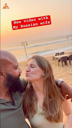 Indian Husband 🇮🇳 & Russian Wife 🇷🇺 Goa में Cute Moment 😍🌴