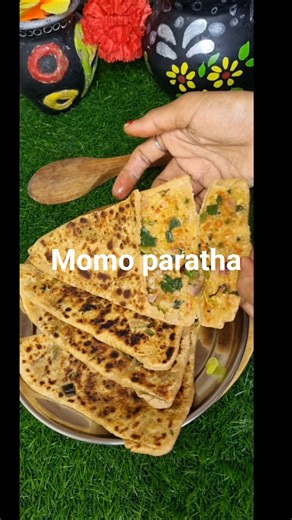 Aapane Momo paratha banaya hai ??#Momo paratha#shortfeed #shorts