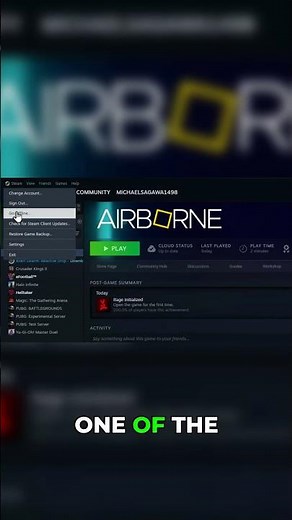 Find the 'Go Offline' option on Steam!