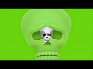 Next Level Troll Face | Skull Face Green Screen Animation Free