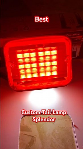 Hero Splendor Tail Light Upgrade LED Custom Look