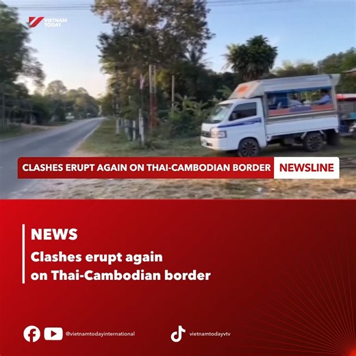 Clashes have erupted again on the Thai - Cambodian border. Fighting resumed at about 5am local time, 8 December, killing at least one person and injuring four others. And this went on for more than an hour. Both sides accused each other of opening fire first. Immediately after the clash erupted, Thailand deployed F-16 fighter jets to strike Cambodian military targets. Thai Prime Minister Anutin Charn-vi-ra-kul convened an emergency security meeting, to assess and respond to the border situation.