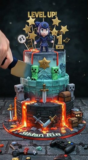 EPIC Gamer Birthday Cake Featuring Elden Ring + Brawl Stars! 🎮✨ Ultimate Fondant Creation 2025