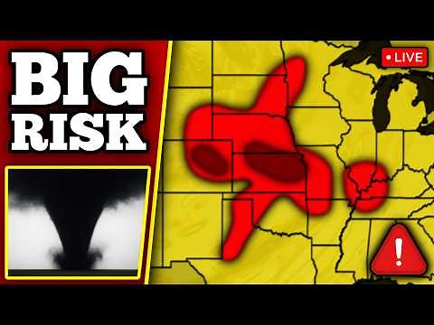 🔴 BREAKING TORNADO WARNING IN KANSAS - Large Tornadoes Possible With LIVE Storm Chasers...