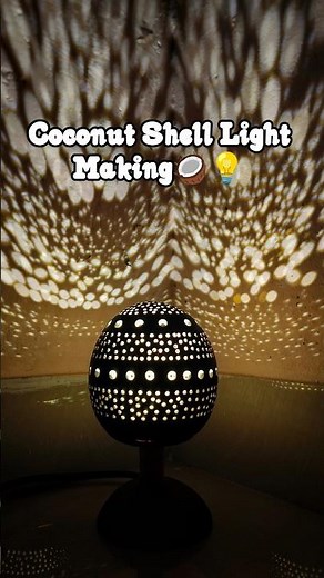 💡“Beautiful Coconut Shell Decoration Light Making🥥 | Easy DIY Coconut Shell Lamp Craft”#shorts