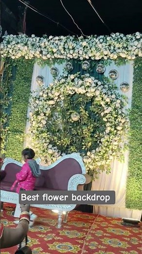 Beautiful Flower Decoration for Wedding Stage | Fresh Flower Setup 🌸