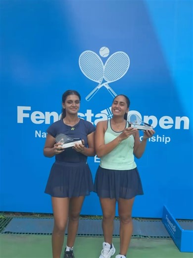 Akanksha Nitture | SINGLES RUNNER UP🥈 DOUBLES WINNER🥇 Thank you @sadiq_soha for another great week💪🏻🩷 happy to be able to defend the title again this year💪🏻... | Instagram