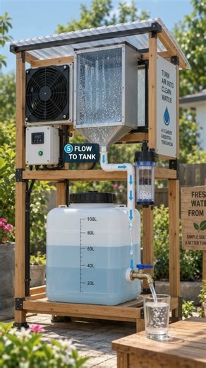 DIY Atmospheric Water System | Generate Water From Air? #shorts
