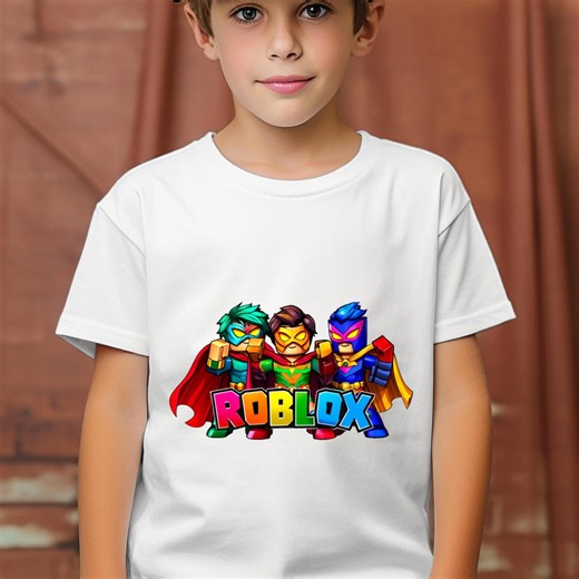Roblox Superhero Kids T-shirt, Roblox Characters Tee, Gaming Gift for Boys, Gamer Birthday Shirt - Etsy