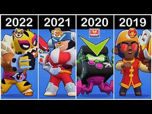 All New Year Animation (2019-2022) in Brawl Stars with Sound | Skins & Pins