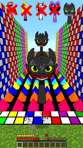 Sprunki OC Toothless Vs Spike - Minecraft #minecraftshort