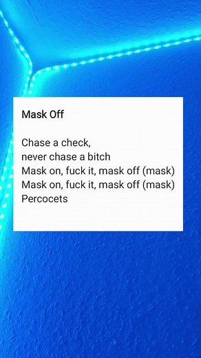Mask Off Challenge: English Lyrics Video Transition