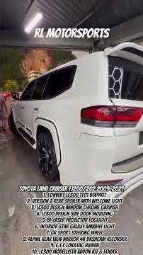 Toyota Land Cruiser FJ200 FJ202 convert Lc300 1to1 copy bodykit ambient light Modellista GR wheel