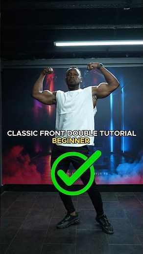 CLASSIC FRONT DOUBLE BICEP POSE FOR BEGINNERS🚨 #bodybuilding #classicphysique #beginners #posing