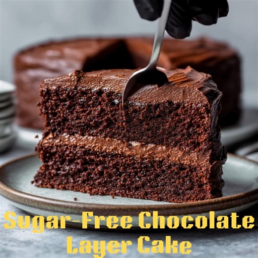 🍫 Sugar-Free Classic Chocolate Layer Cake with Fudge Frosting Moist, rich, and deeply chocolatey — every bite is pure sugar-free bliss. 📝 Ingredients Cake: 1 ¾ cups almond flour ½ cup unsweetened cocoa powder 1 ½ tsp baking powder ½ tsp baking soda ¼ tsp salt ½ cup monk fruit erythritol blend (Lakanto Classic) 4 large eggs ½ cup sour cream ½ cup unsweetened almond milk ⅓ cup melted butter 1 tsp vanilla extract Fudge Frosting: ½ cup unsalted butter ½ cup cocoa powder ¾ cup powdered erythritol (