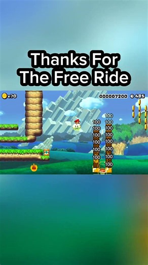 Thanks for the free ride 🙂☁️🪙🔥 #mario #nintendo #mariomaker